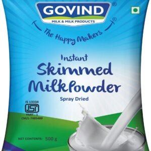 Govind Instant Skimmed Milk Powder 500g | Low Fat Milk Powder | Rich in Protein & Calcium | No Added Preservatives | For Tea, Coffee, Cooking & Baking