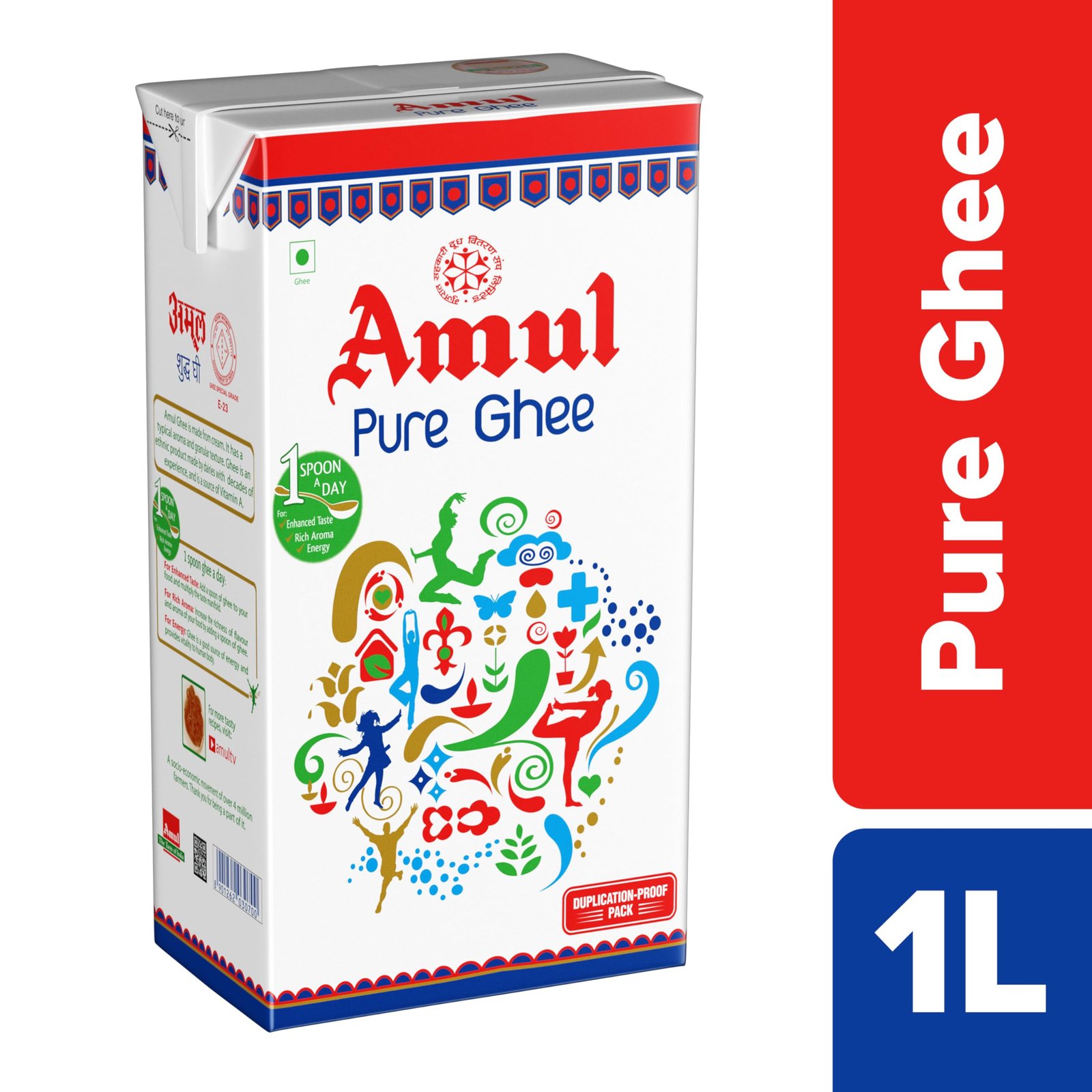 Amul Pure Ghee, 1 Liter Carton - Image 2