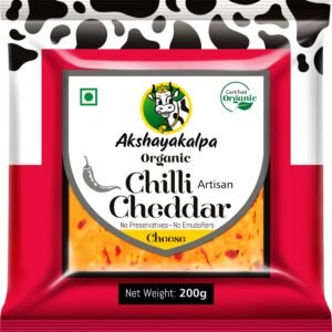 Akshayakalpa - Handcrafted Artisan Organic Chilli Cheddar 200g
