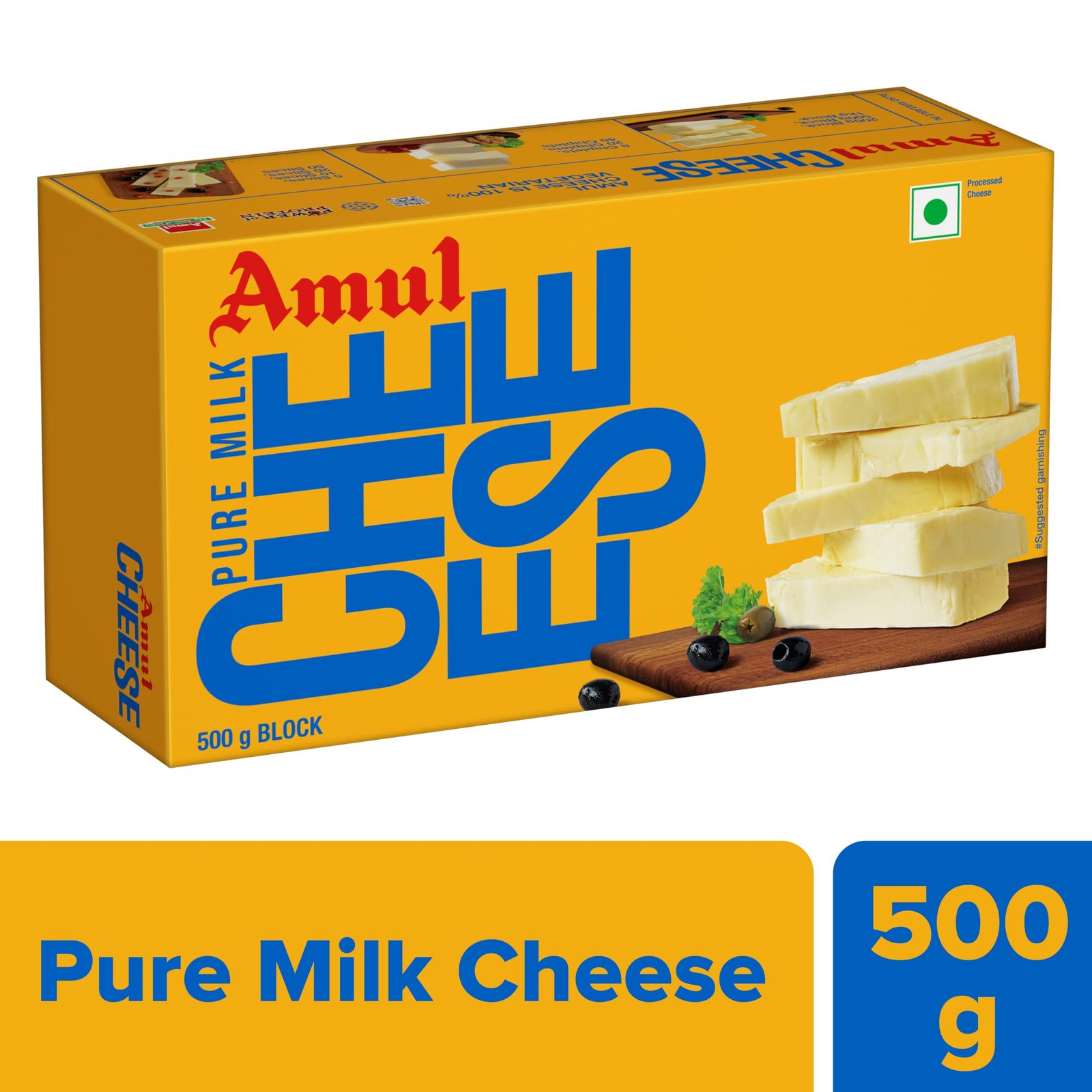 Amul Pure Milk Cheese Block, 500 g - Image 3