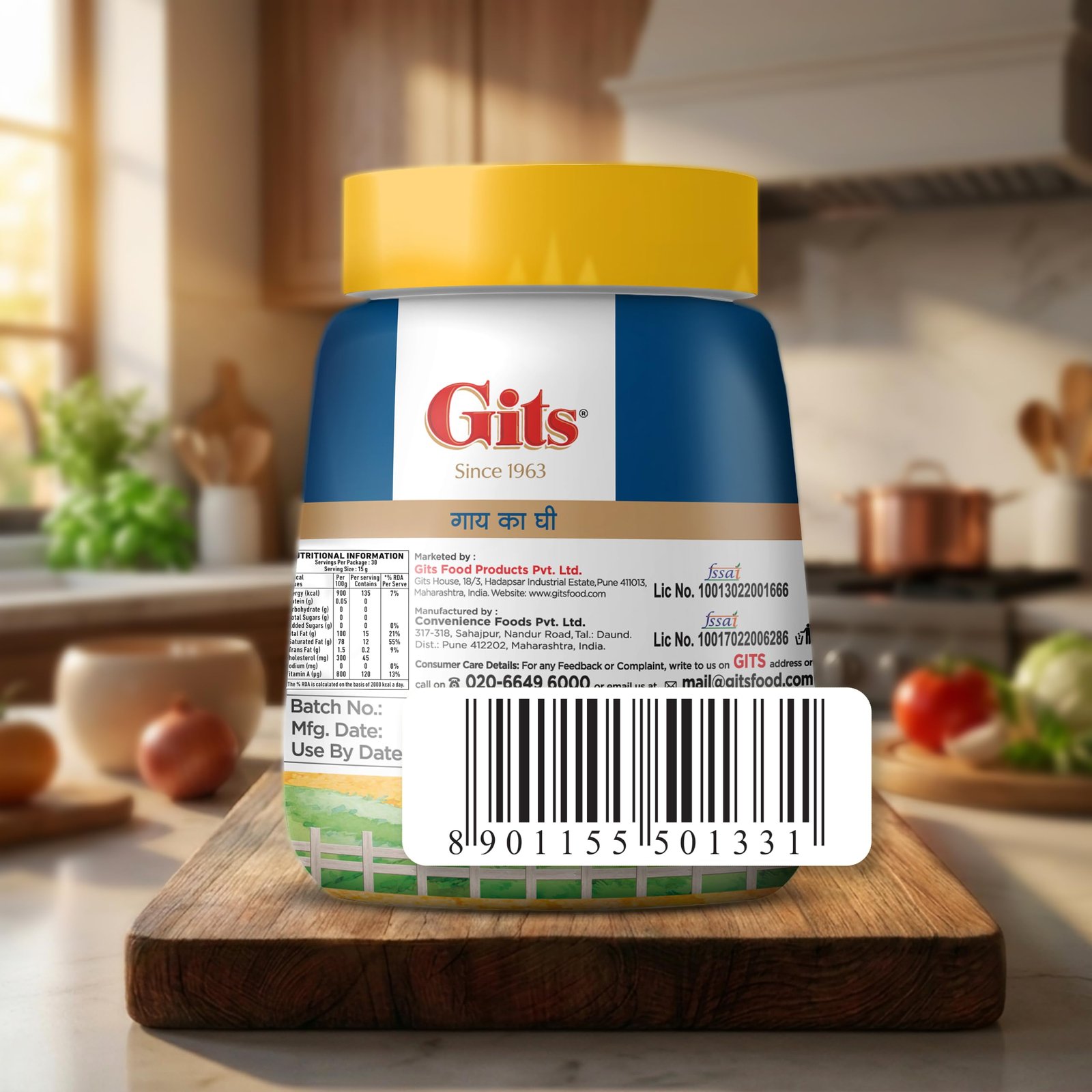 Gits Cow Ghee 500ml Jar, Pure Desi Ghee, No Preservatives - Image 4