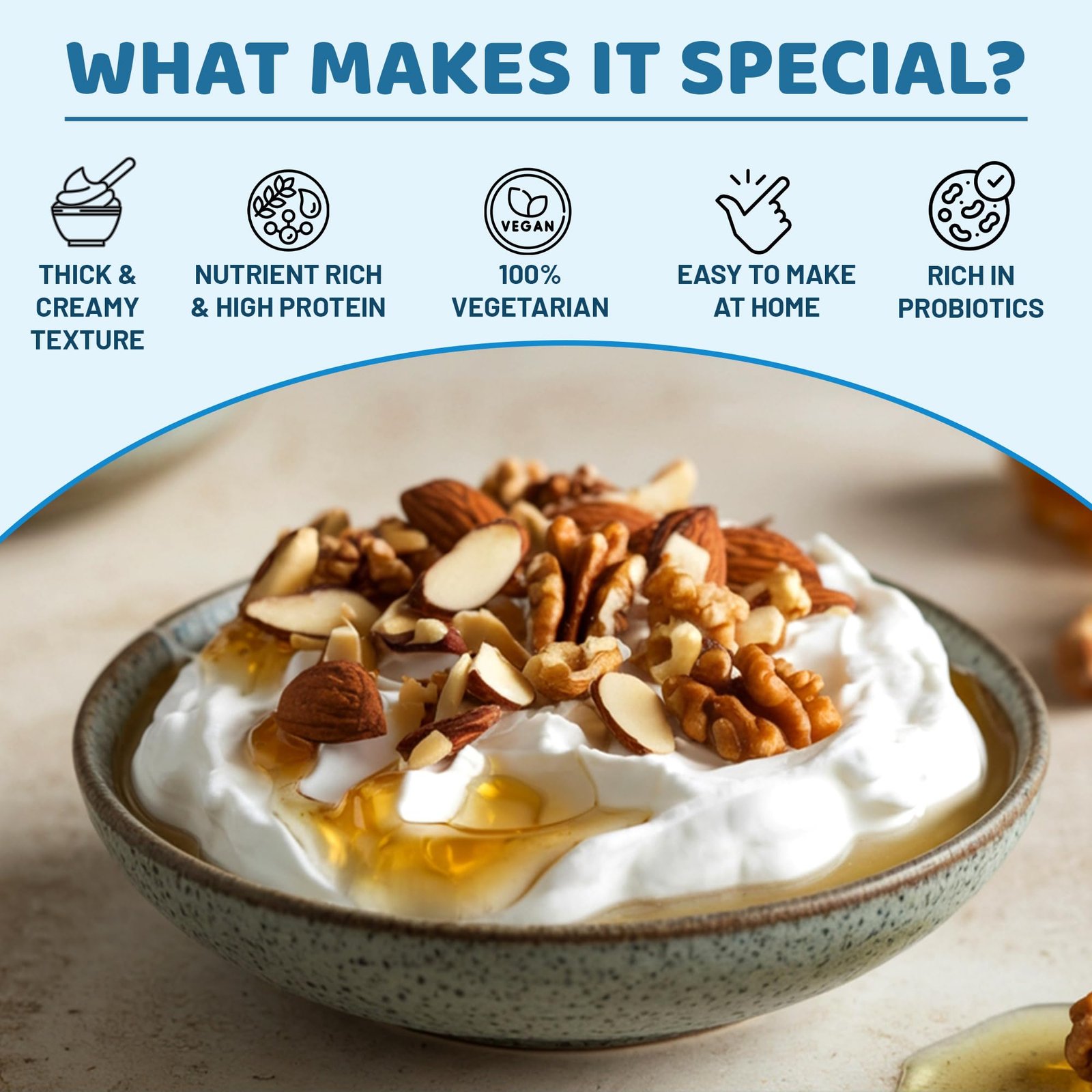 Alla's Posh Flavors Greek Yogurt Culture | Thick, Creamy, Nutrient Rich | 100% Veg | Make Protein Rich Greek Yogurt at Home Easily (Greek Yogurt)| Amazing Consistency from the FIRST BATCH ITSELF | Make BATCH-AFTER-BATCH | Lab Tested Cultures - Image 4